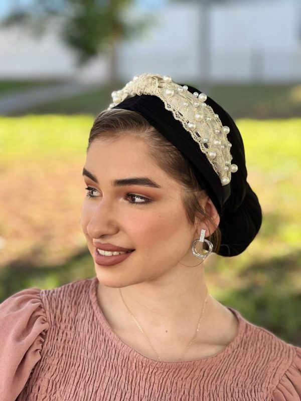 קשת שילוב תחרה פנינים